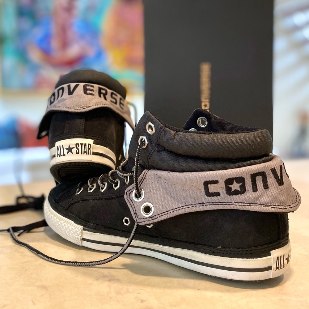 CONVERSE CT PC2 MID 135834C BLACK, SUEDE SNEAKERS, MENS 9, WOMENS 11, NEW IN BOX